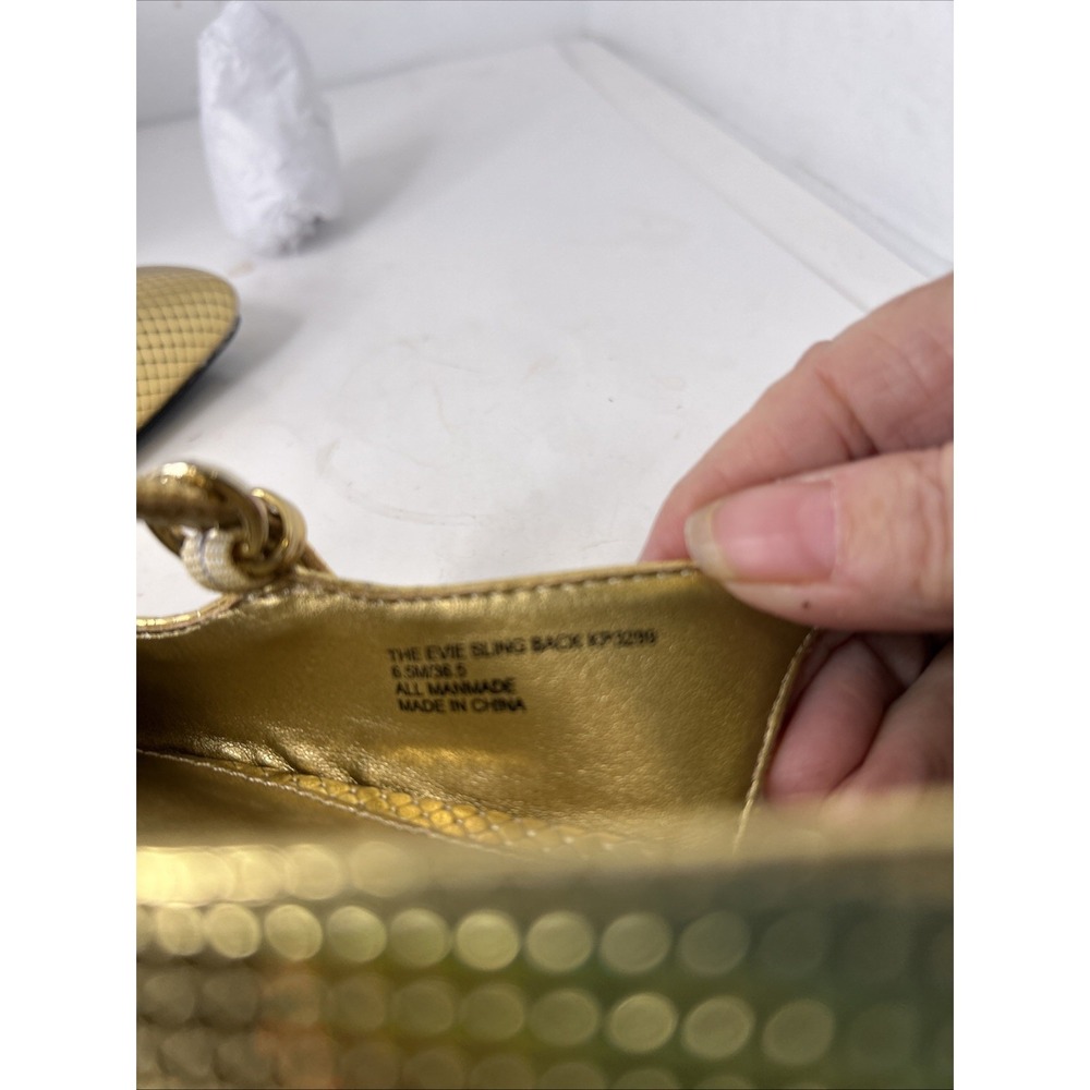 Katy Perry Women's The Evie Mary Jane Sling Back Gold Sz 6.5M - Picture 7 of 8